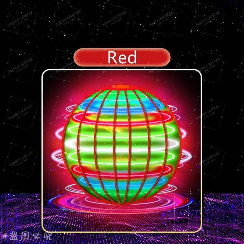 Flying Ball Children's Hand Controlled Color LED Cosmic Globe 360 ° Rotating Suspension Ball Suitable for Indoor and Outdoor Toy