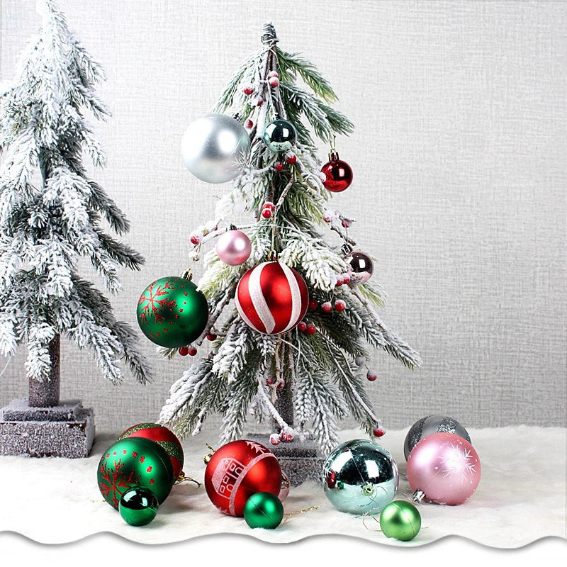 6Pcs 6CM Christmas Balls Decorations Christmas Tree Ornaments Ball Hanging Pendants Home Party Decor 2024 New Year Navidad Decor