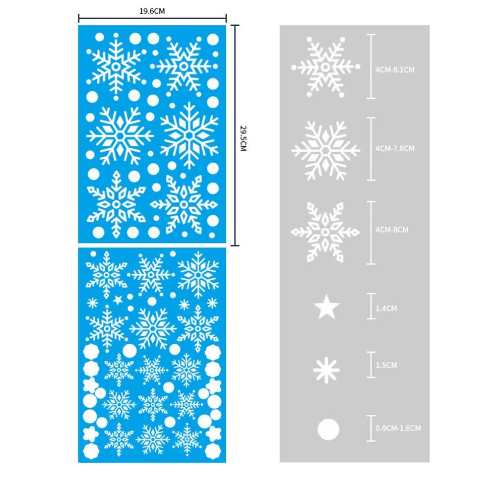 Christmas Window Clings Snowflakes Decals Merry Christmas Glass Window Cling Stickers Xmas Santa Claus for Wall Decal Decoration