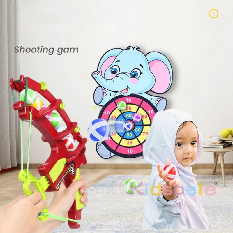 Dinosaur Sticky Ball Bow Target Dartboard Elephant Educational Toy Kids Slingshot Play Arrow Toy Set Children Outdoor Game Toys